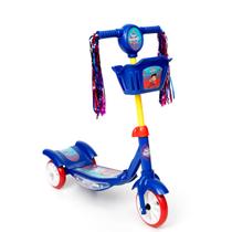 Patinete Infantil com Led Menino Azul 3 Rodas até 30kg