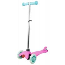 Patinete Infantil de 3 Rodas com Led na Roda Rosa E Azul BBR