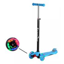 Patinete Infantil Desmontável Ajustável Rodas de LED Altura Regulável Leve e Resistente Certificado INMETRO Para Crianças e Adolescentes Panda Toys