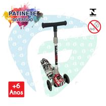 Patinete Infantil Divertido Caveira Street 3 Rodas 40kg