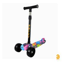 Patinete Infantil Dobrável 3 Rodas Luz Led Trixy Maxi Toys