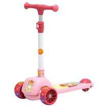 Patinete infantil dobrável com luz Fofo rosa 50 kg