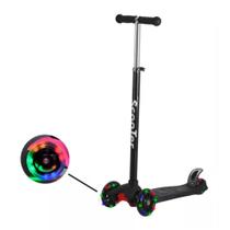 Patinete Infantil Dobrável e Ajustável para Meninos e Meninas Com Design Resistente e Seguro Ideal para Crianças e Adolescentes Rodas de LED - Panda Toys