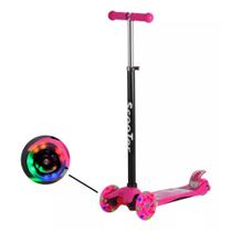 Patinete Infantil Dobrável e Ajustável para Meninos e Meninas Com Design Resistente e Seguro Ideal para Crianças e Adolescentes Rodas de LED - Panda Toys