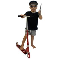 Patinete Infantil Dobrável Menino + Fantasia Kit Policial Patinete Infantil Dobrável Menino + Fantasia Kit Policial