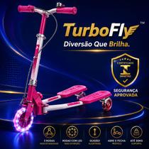 Patinete Infantil Dobrável Scooter 3 Rodas LED Ajustável Radical Skate Infantil Criança Menino Menina Brinquedo Passeio Diversão Segurança Guidão