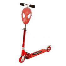Patinete Infantil Dobrável Vermelho + Máscara Homem Aranha - DM Toys