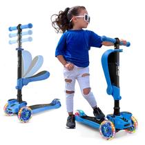 Patinete Infantil Hurtle 2 em 1 com Assento Retrátil e Luzes LED, Scooter de 3 Rodas Dobrável Ajustável para Crianças Meninos E Meninas, 1 A 14 Anos Patinete Infantil Hurtle 2 em 1 com Assento Retrátil e Luzes LED, Scooter de 3 Rodas Dobrável Ajustável para Crianças Meninos E Meninas, 1 A 14 Anos