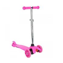Patinete Infantil Menina 3 Rodas Com Luz Led Best Suporta 30Kg Rosa Best Race