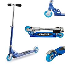 Patinete Infantil Menino Azul Dobrável Altura Ajustável 4454