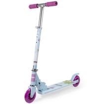 Patinete Infantil Menino Menina Até 50kg Dobrável Com Ajuste De Altura Rosa Azul Preto Lilás