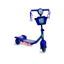 Patinete Infantil Mini Com Cestinha Azul Com Freio Luz E Som