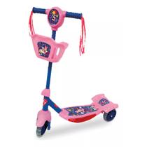 Patinete Infantil Minnie Disney Cestinha Luz E Som Rosa