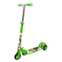 Patinete Infantil New Top Dobrável 3 Rodas Dinossauro Dmtoys