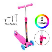 Patinete Infantil para Meninas 3 Rodas Com Luz DM Radical