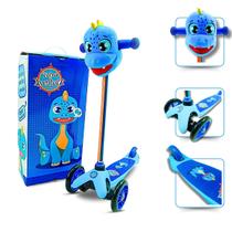 Patinete Infantil Pelucia Dino Azul Uni Toys - Unitoys