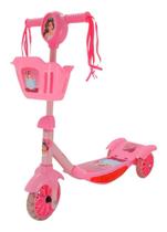 Patinete Infantil Princesas Feminino Rodinha Cestinha Led - Zippy Toys