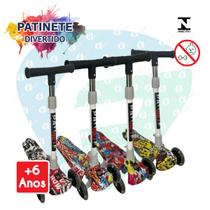 Patinete Infantil Radical Divertido Dobrável 3 Rodas 40kg