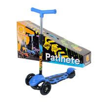 Patinete Infantil Radical Power New 3 Rodas Azul 40kg - DM Toys