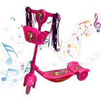 Patinete Infantil Rosa com Luz e Som Modelo Dobrável 3 Rodas Brinquedo Criança Patinete Infantil Rosa com Luz e Som Modelo Dobrável 3 Rodas Brinquedo Criança