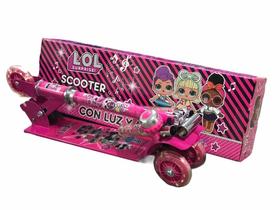 Patinete Infantil Scooter Metal Lol Surprise 3 Rodas Led - Buzina