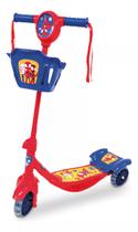 Patinete Infantil Spidey Disney Junior com Cestinha Vermelho Zippy Toys