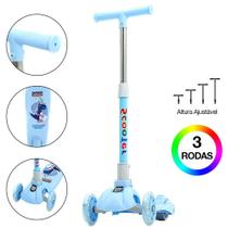 Patinete Infantil Três Rodas p Meninos Azul Altura Ajustável Patinete Infantil Três Rodas p Meninos Azul Altura Ajustável