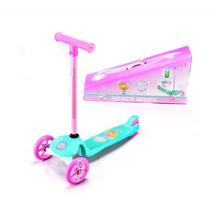 Patinete Infantil Tri Line Articulado Rosa Turma da Aventura