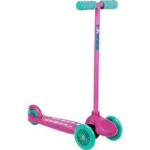 Patinete Infantil Zumm 3 Rodas com Led Rosa Bel