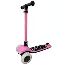 Patinete Joy Infantil LED Brilhante Suporta 80kg com Musical via Bluetooth Altura Ajustável