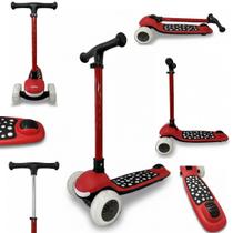 Patinete Joy Infantil LED Brilhante Suporta 80kg com Musical via Bluetooth Altura Ajustável