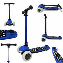 Patinete Joy Infantil LED Brilhante Suporta 80kg com Musical via Bluetooth Altura Ajustável