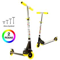 Patinete Masculino 2 Rodas Amarelo Com Led BBR Toys B0005