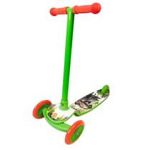 Patinete Menino Dinossauro Verde Radical Ajustável Infantil