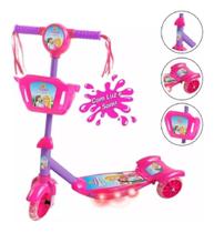 Patinete Musical 3 Rodas Princesa Com Luzes E Cesta Dm 5621