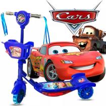 Patinete Musical Carros Três Rodas Infantil Crianças 5 Anos - K&M