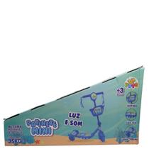 Patinete Musical Infantil Tubarão Luz e Som Cestinha Freio Traseiro Até 35kg Zoop Toys