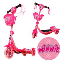 Patinete p Crianças da Minnie 3 Rodas Luz e Som Brinquedo Patinete p Crianças da Minnie 3 Rodas Luz e Som Brinquedo