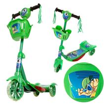 Patinete p Crianças Scooter 3 Rodas Brinquedo Infantil Verde