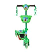 Patinete Para Crianças Scooter 3 Rodas Brinquedo Infantil De Led E Som Menino Verde Modelo Patrulha Canina Com Cestinha Patinete Para Crianças Scooter 3 Rodas Brinquedo Infantil De Led E Som Menino Verde Modelo Patrulha Canina Com Cestinha