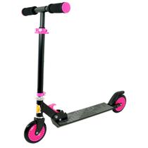 Patinete Radical Dobrável 2 Rodas Rosa E Preto Dm Toys