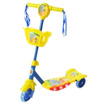 Patinete Radical Infantil Com Cesta Sons e Luzes Com 3 Rodas - DM TOYS