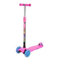 Patinete Radical New Plus Infantil Rosa Com Altura Ajustável