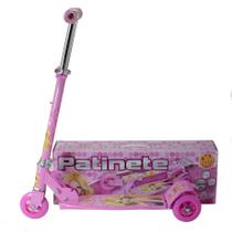 Patinete Rosa Princesa até 50 Kg Ferro Ajuste Tamanho Seguro