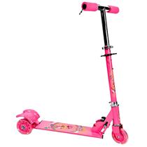 Patinete Rosa Unitoys Feminino Infantil Dobrável Com Altura Ajustável Até 30 Kg