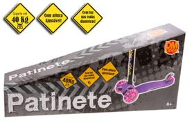 Patinete Roxo Infantil Super Divertido Com Luz