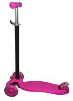 Patinete Scooter 4 Rodas de Led Infantil - Rosa