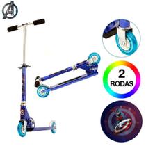 Patinete Scooter Captain America Infantil Azul de Alumínio