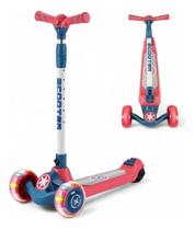 Patinete Scooter Infantil 3 Rodas, Luzes Led Piscantes Nas rodas, Altura Ajustável, Dobrável. Resistente Suporta até 75Kg Meninos, Brinquedo Patinete Scooter Infantil 3 Rodas, Luzes Led Piscantes Nas rodas, Altura Ajustável, Dobrável. Resistente Suporta até 75Kg Meninos, Brinquedo