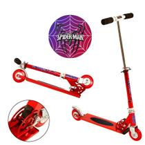 Patinete Scooter SpiderMan Infantil Vermelho de Alumínio